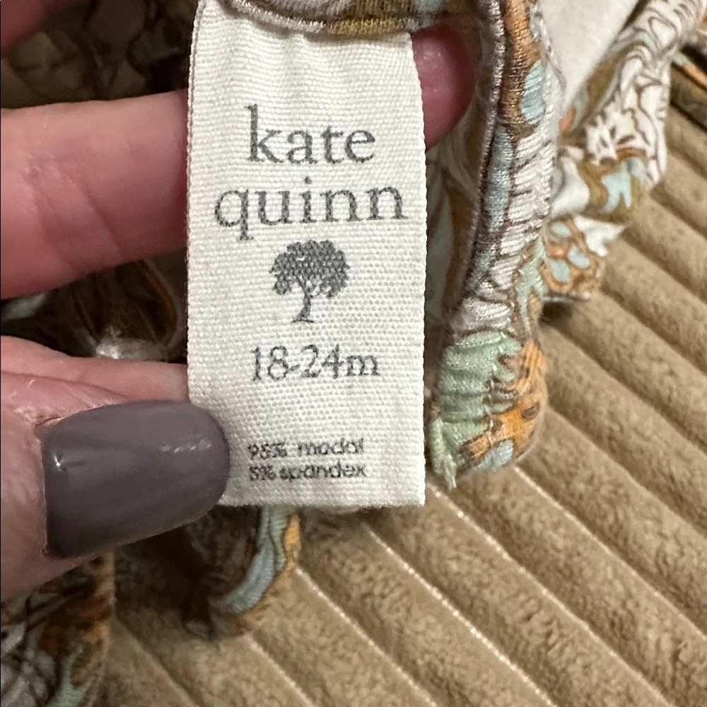 Kate Quinn Floral Romper with Adjustable Straps and snap closure Size 18-24M - Picture 5 of 6